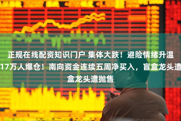正规在线配资知识门户 集体大跌！避险情绪升温，超17万人爆仓！南向资金连续五周净买入，盲盒龙头遭抛售