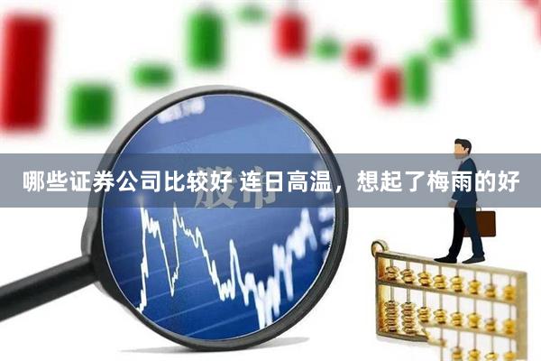哪些证券公司比较好 连日高温，想起了梅雨的好