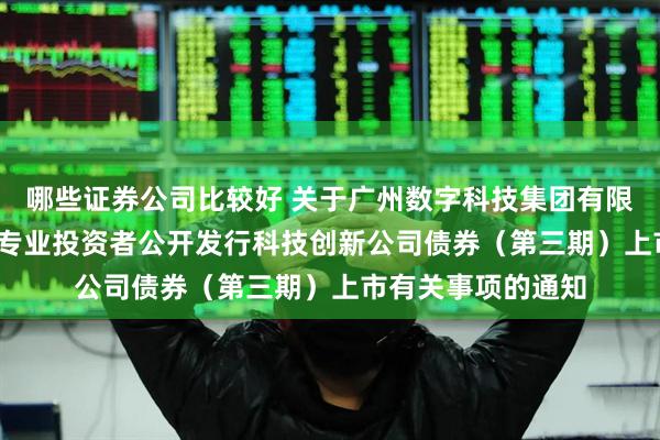 哪些证券公司比较好 关于广州数字科技集团有限公司2025年面向专业投资者公开发行科技创新公司债券（第三期）上市有关事项的通知